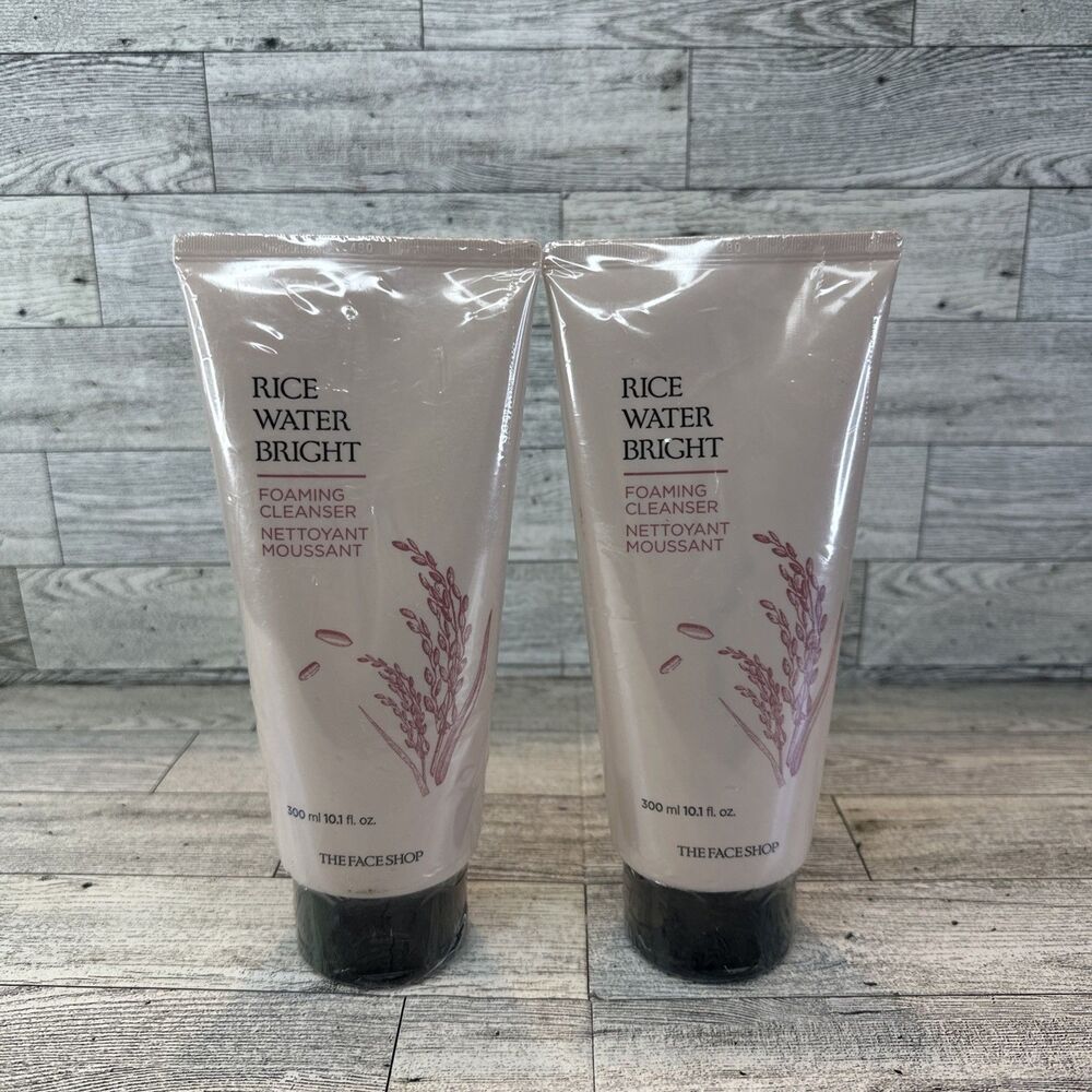 AVON The Face Shop  Rice Water Bright Foaming Cleanser 10.1 FL OZ. Lot Of 2 NEW